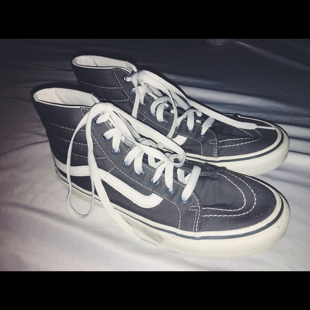 Grey high top vans